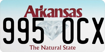 AR license plate 995OCX