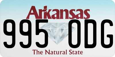 AR license plate 995ODG