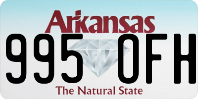 AR license plate 995OFH