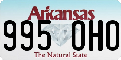 AR license plate 995OHO