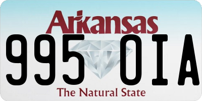 AR license plate 995OIA