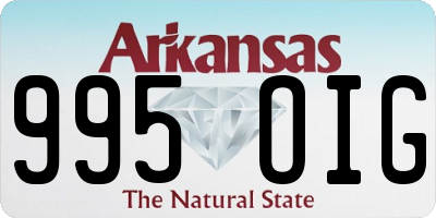 AR license plate 995OIG
