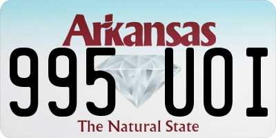 AR license plate 995UOI