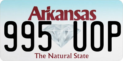 AR license plate 995UOP