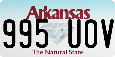 AR license plate 995UOV