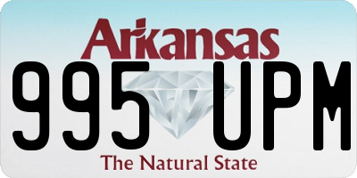 AR license plate 995UPM