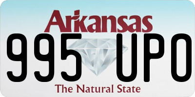 AR license plate 995UPO