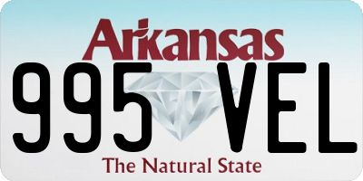 AR license plate 995VEL