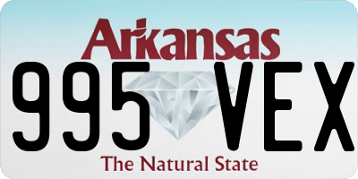 AR license plate 995VEX