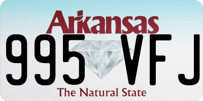 AR license plate 995VFJ