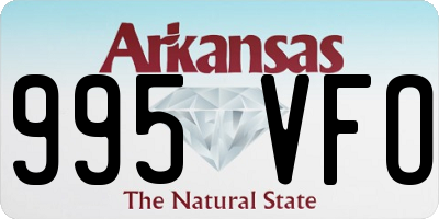 AR license plate 995VFO