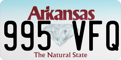 AR license plate 995VFQ