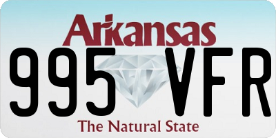 AR license plate 995VFR