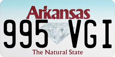AR license plate 995VGI