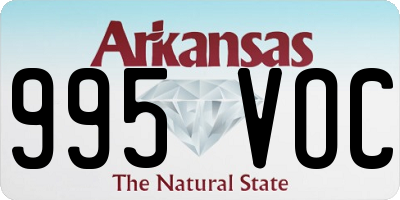 AR license plate 995VOC