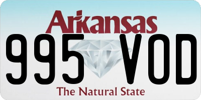 AR license plate 995VOD
