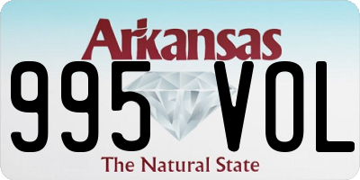 AR license plate 995VOL