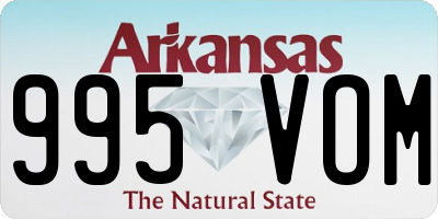 AR license plate 995VOM