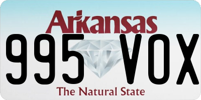 AR license plate 995VOX