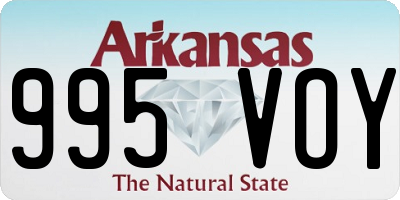 AR license plate 995VOY
