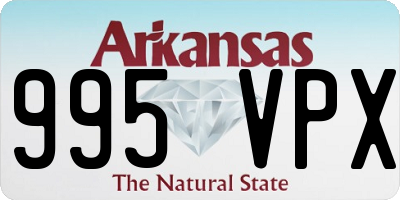 AR license plate 995VPX