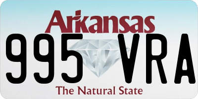 AR license plate 995VRA