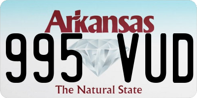 AR license plate 995VUD