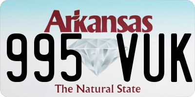 AR license plate 995VUK