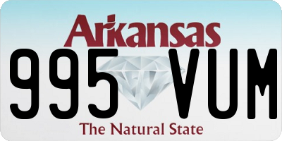 AR license plate 995VUM