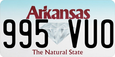 AR license plate 995VUO