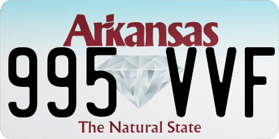 AR license plate 995VVF