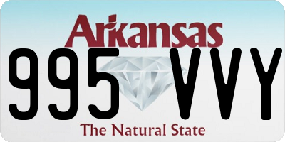 AR license plate 995VVY