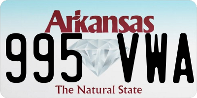 AR license plate 995VWA