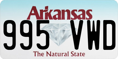 AR license plate 995VWD