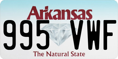AR license plate 995VWF