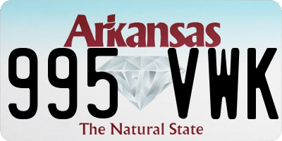 AR license plate 995VWK
