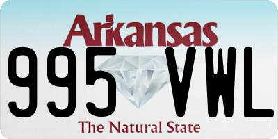 AR license plate 995VWL