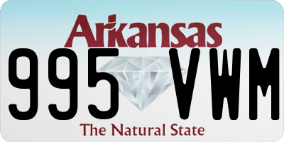 AR license plate 995VWM