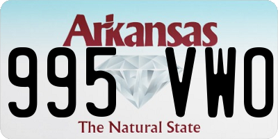 AR license plate 995VWO