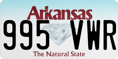 AR license plate 995VWR