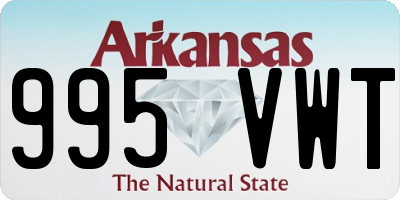AR license plate 995VWT