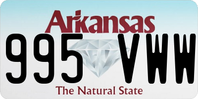 AR license plate 995VWW