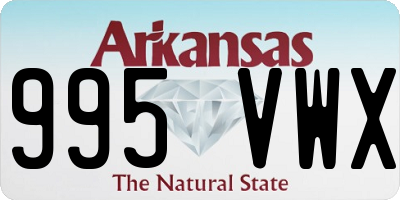 AR license plate 995VWX