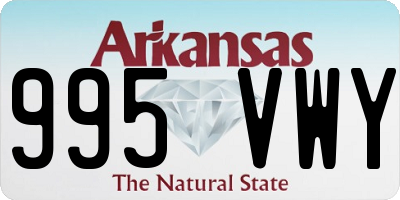 AR license plate 995VWY