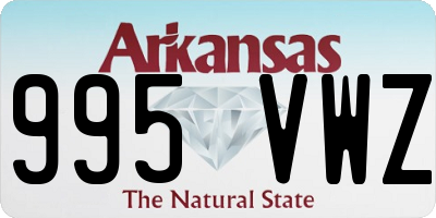 AR license plate 995VWZ