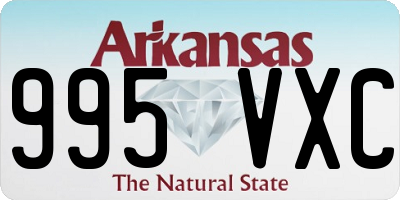 AR license plate 995VXC