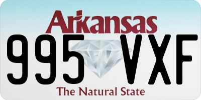 AR license plate 995VXF