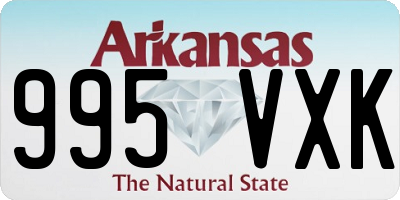 AR license plate 995VXK