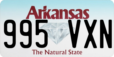 AR license plate 995VXN