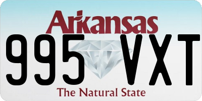AR license plate 995VXT